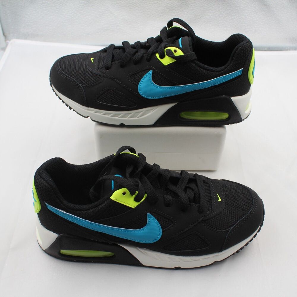 Nike Air Max Ivo Size 5Y Youth Kids Athletic Running Shoes Black Aqua Blue Volt